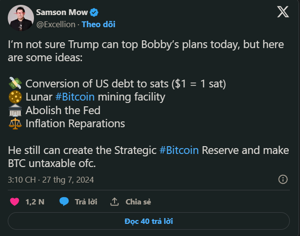 Bài phát biểu của Trump tại Hội nghị Bitcoin Nashville: Sáu đề xuất từ CEO JAN3