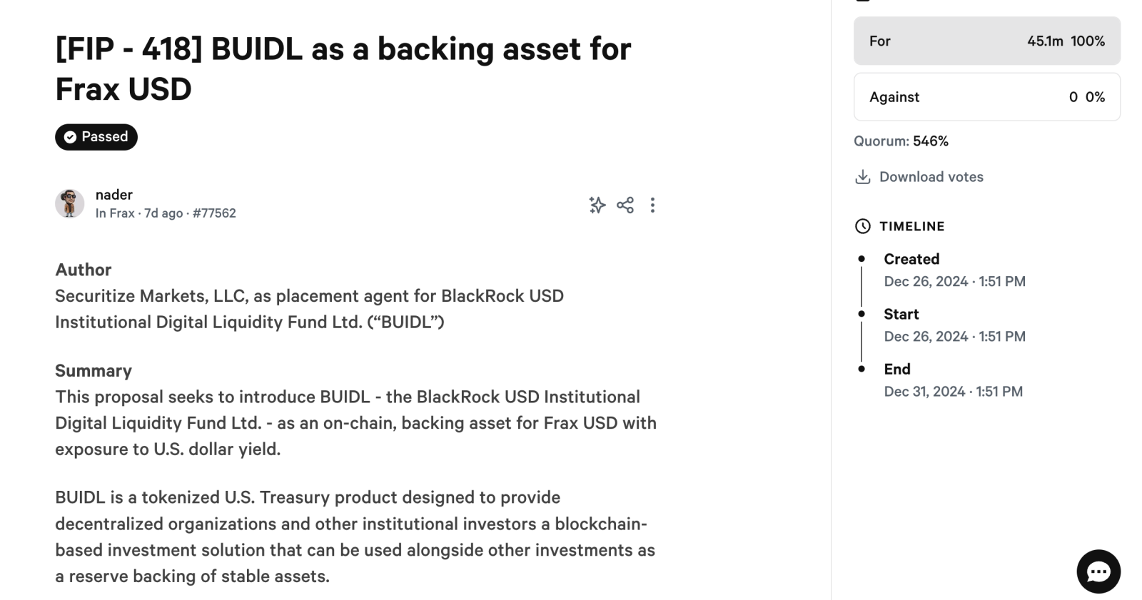 Frax cộng đồng thông qua việc sử dụng BUIDL của BlackRock cho stablecoin frxUSD