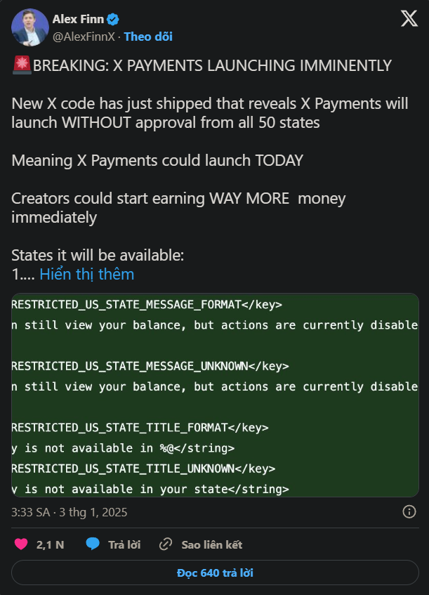 Rò rỉ code bí mật tạo ra đồn thổi về sự ra mắt của X payments