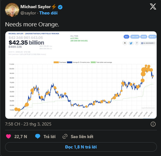 Michael Saylor tiết lộ khả năng mua thêm Bitcoin sau khi thu về 711 triệu USD