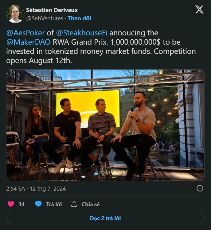 Dự án 1 tỷ USD của MakerDAO trong RWA thu hút sự chú ý từ BlackRock, Ondo, và Superstate